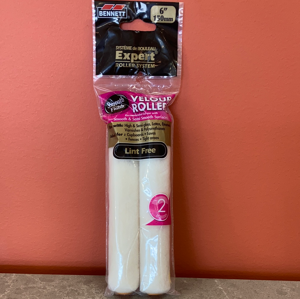 Bennett 6 inch velour rollers 2 Pack Guelph Paint Wallpaper